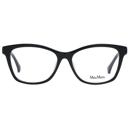 Max Mara Women's Optical Frames – Black Rectangle Design, 54mm