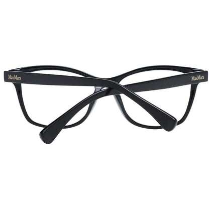 Max Mara Women's Optical Frames – Black Rectangle Design, 54mm