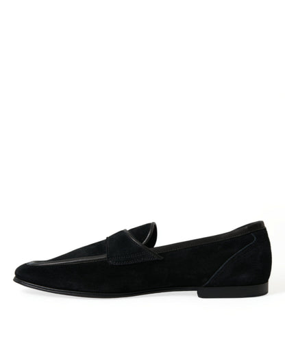  - Elegant Velvet Black Loafers for Men