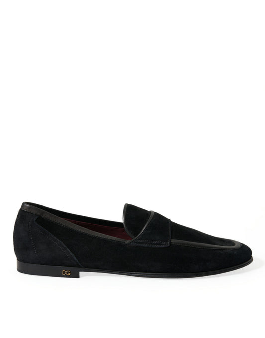  - Elegant Velvet Black Loafers for Men