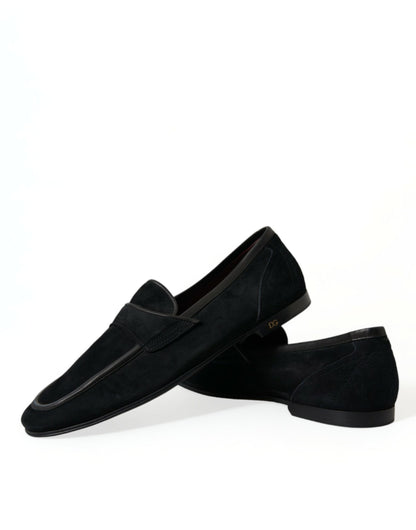  - Elegant Velvet Black Loafers for Men