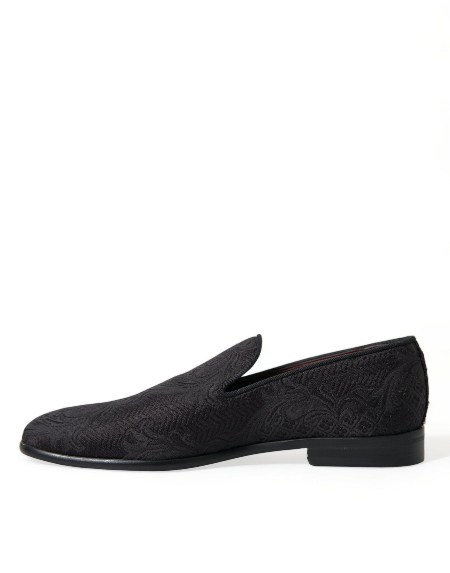  - Elegant Black Brocade Dress Loafers