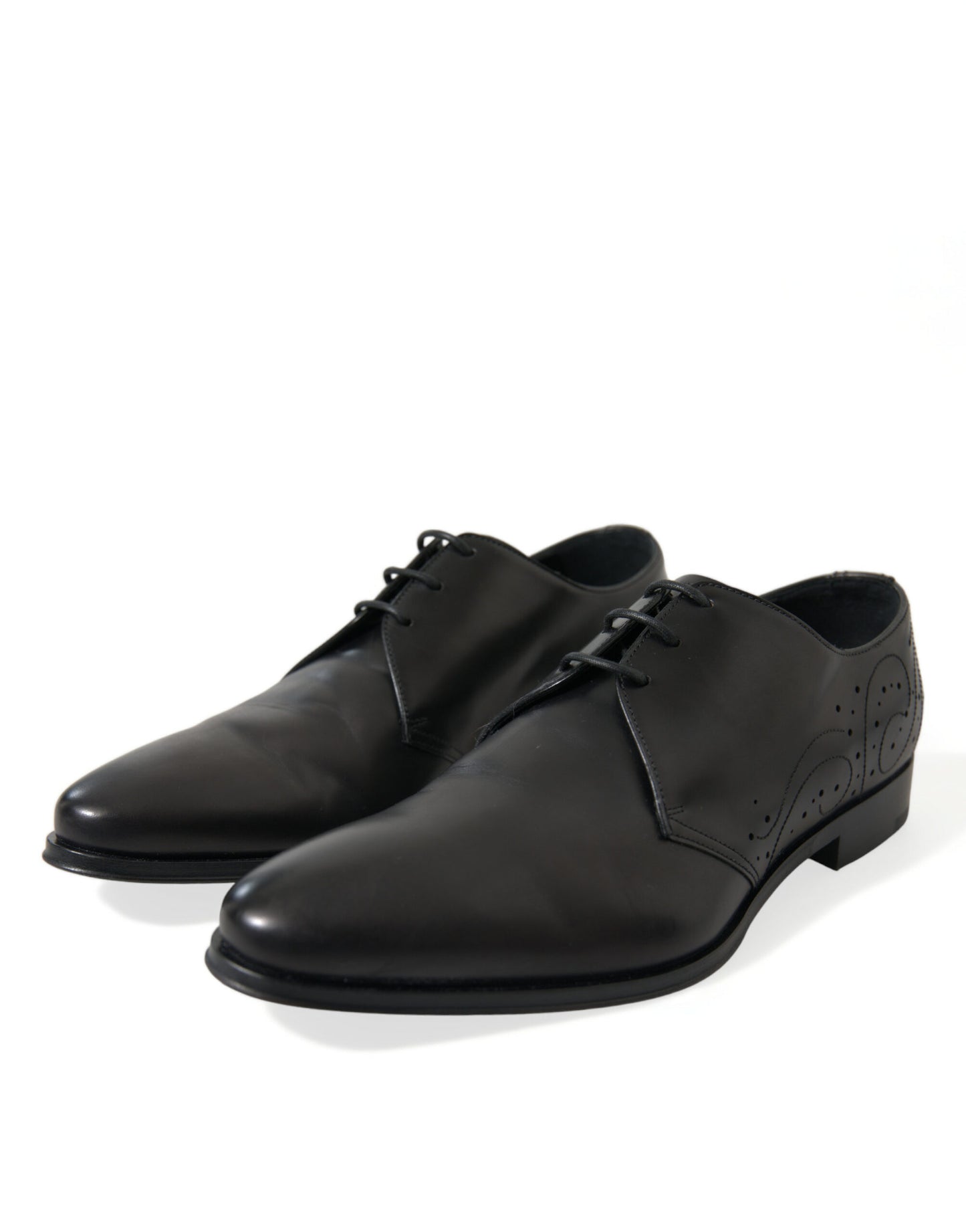  - Elegant Black Leather Derby Dress Shoes