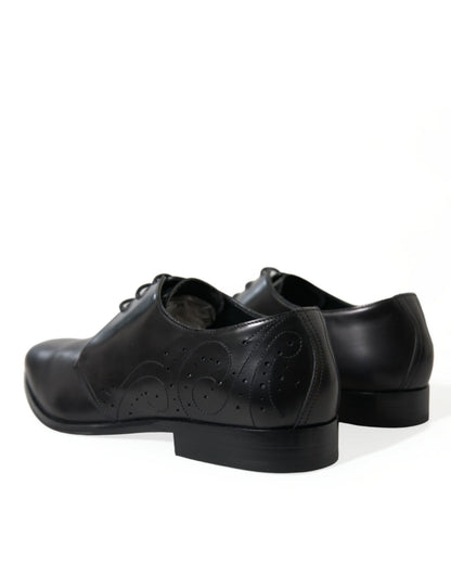  - Elegant Black Leather Derby Dress Shoes