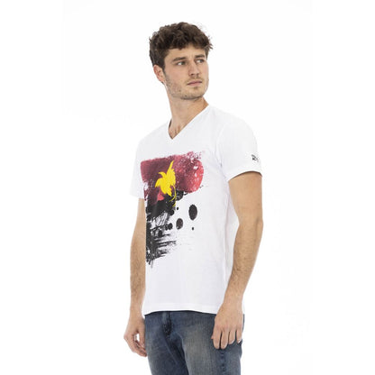  - White Cotton Men T-Shirt