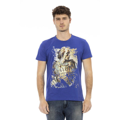  - Blue Cotton Men T-Shirt