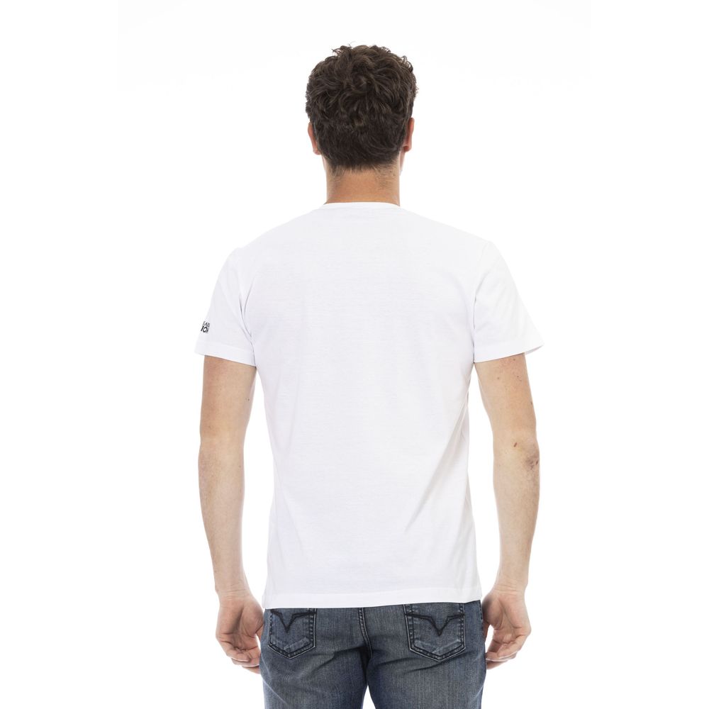  - White Cotton Men T-Shirt