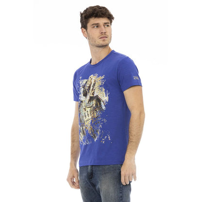  - Blue Cotton Men T-Shirt