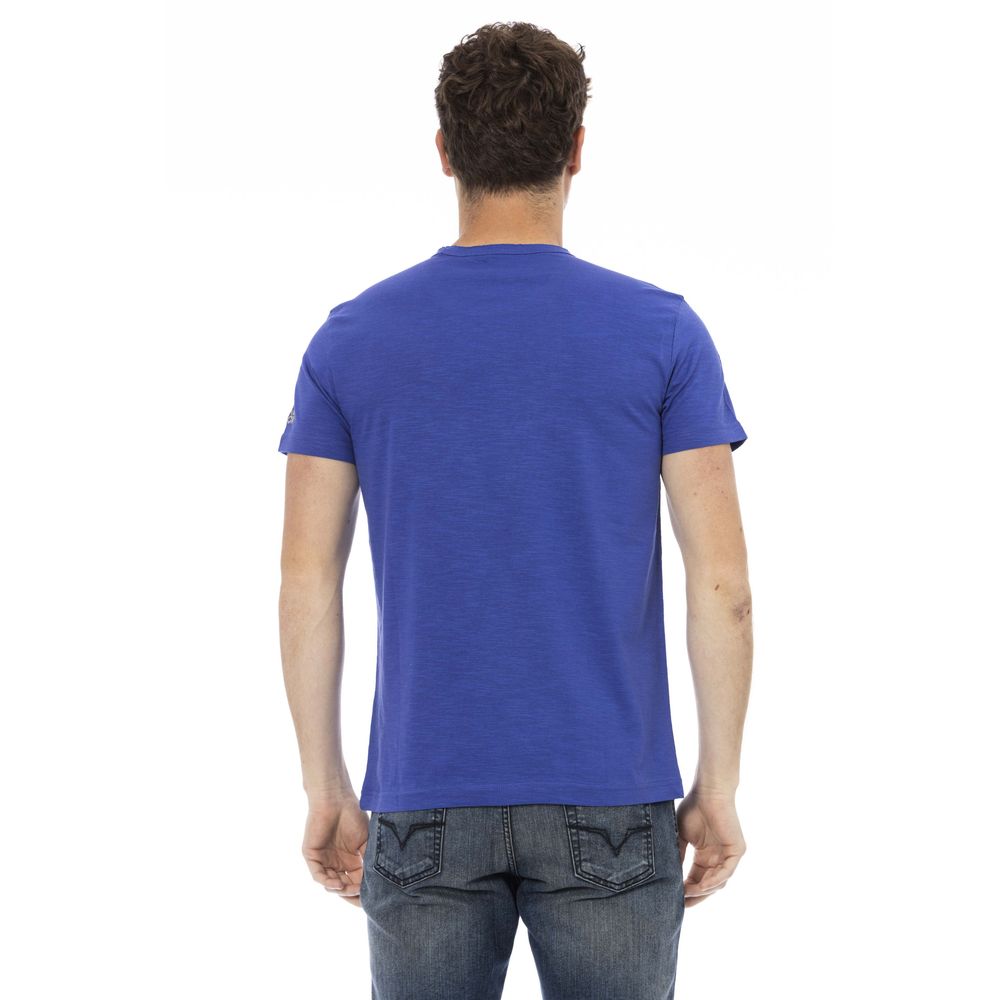  - Blue Cotton Men T-Shirt