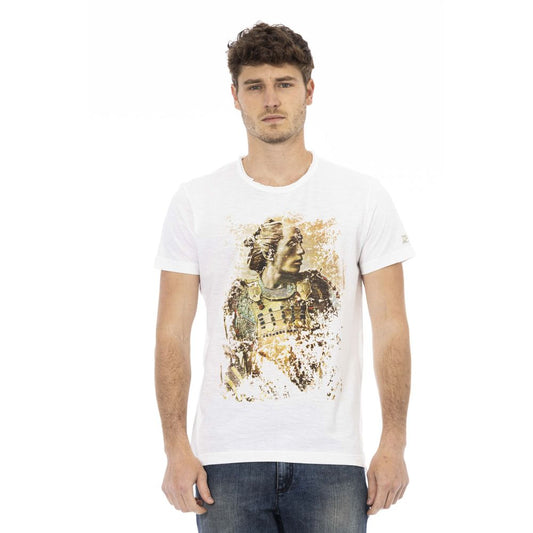  - White Cotton Men T-Shirt