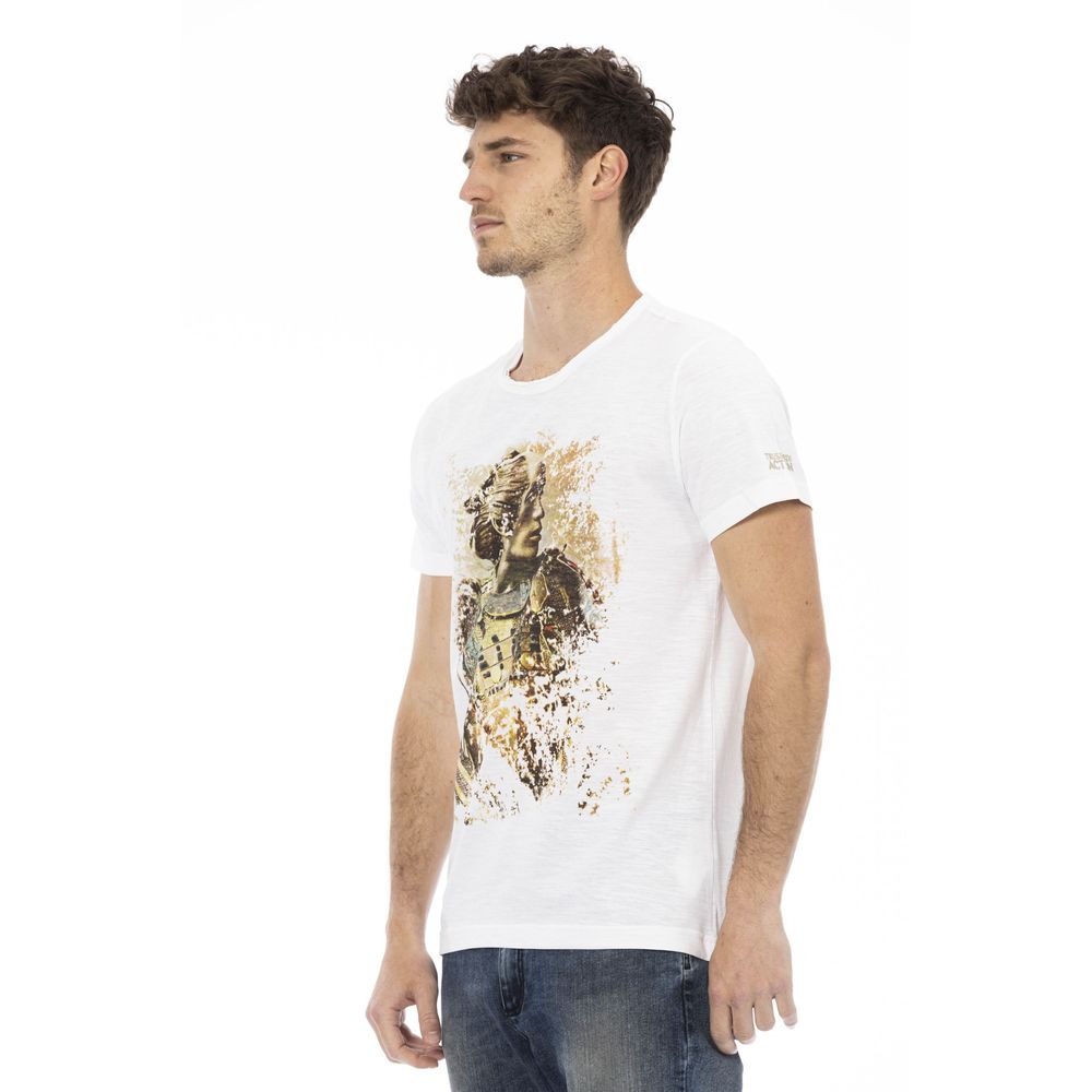  - White Cotton Men T-Shirt