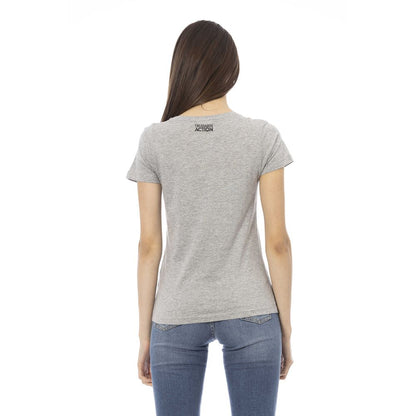  - Gray Cotton Women's Top