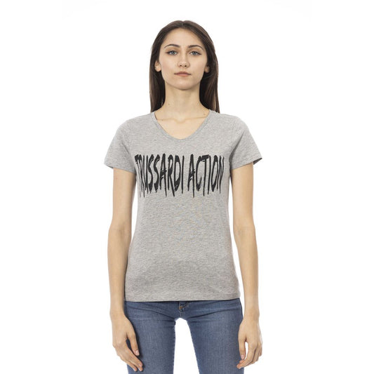  - Gray Cotton Women Top