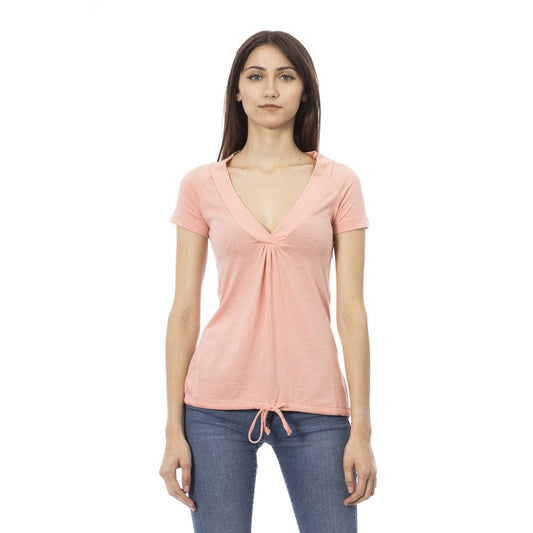  - Pink Cotton Women Top