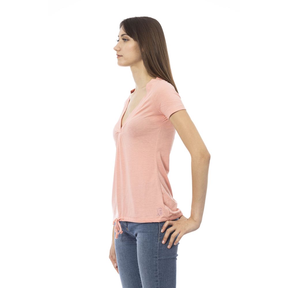  - Pink Cotton Women Top