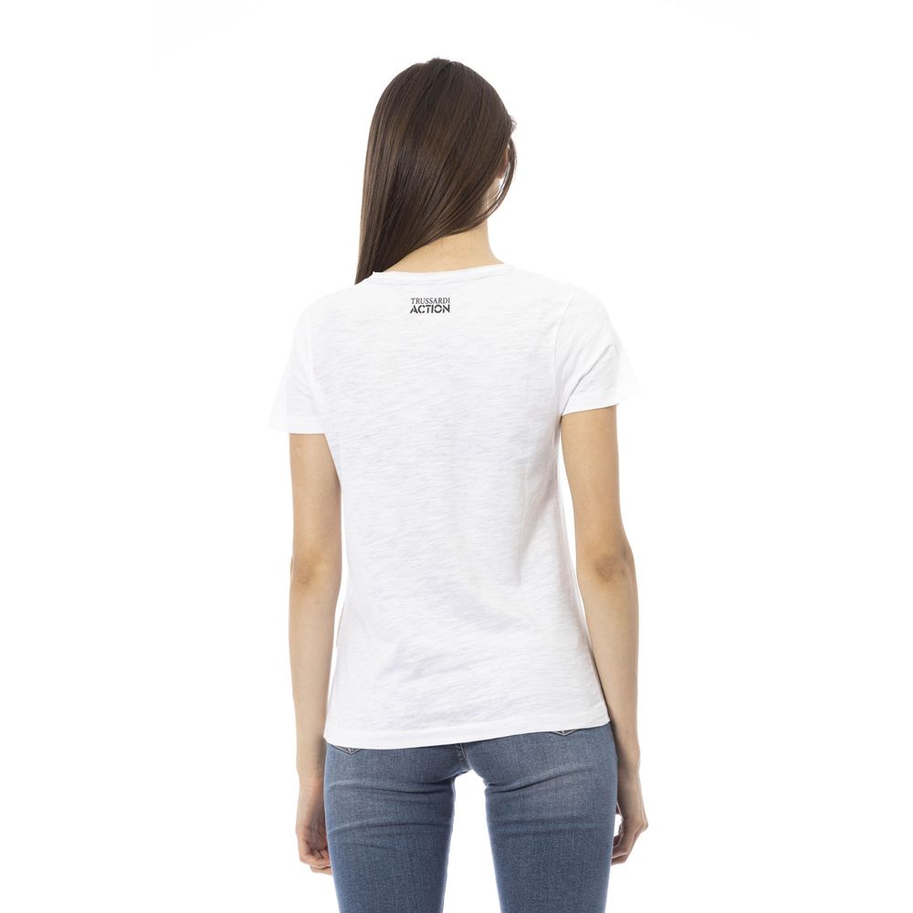  - White Cotton Women Top