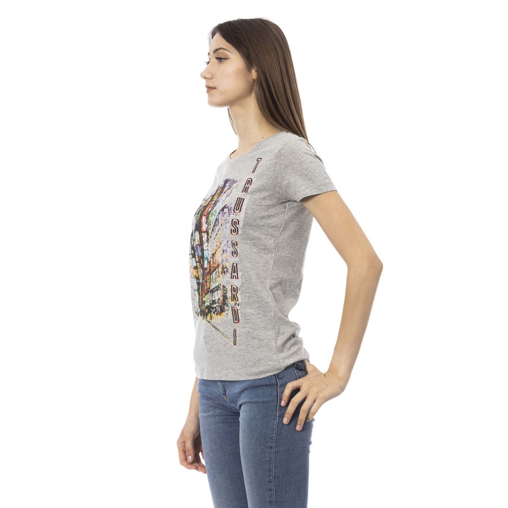  - Gray Cotton Women Top