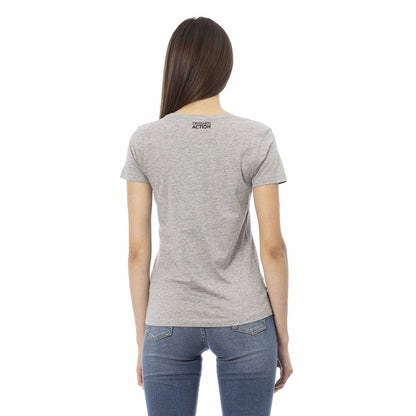  - Gray Cotton Women Top