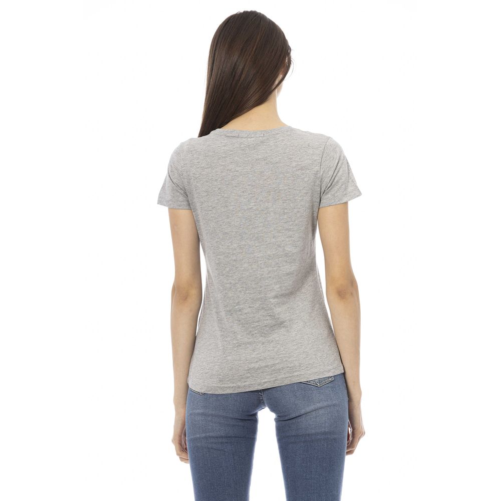  - Gray Cotton Women Top