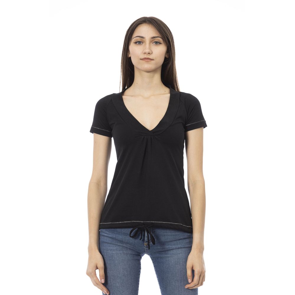  - Black Cotton Women Top