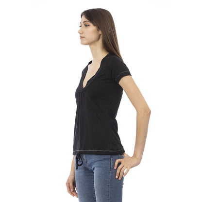  - Black Cotton Women Top