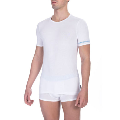  - White Cotton Men T-Shirt