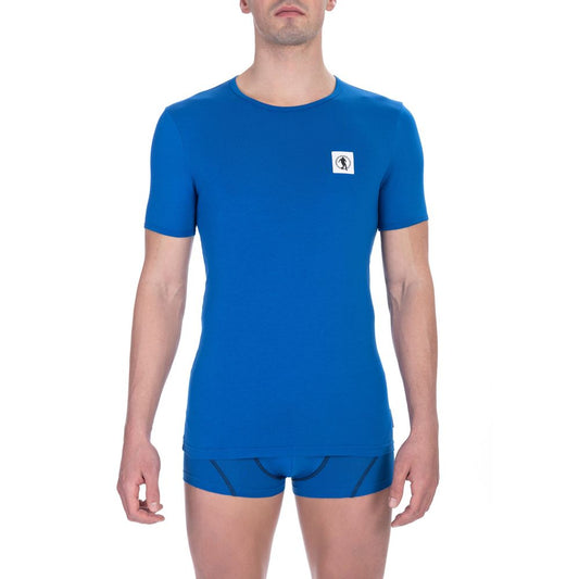  - Blue Cotton Men T-Shirt