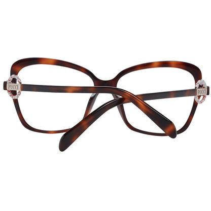 Emilio Pucci Women’s Optical Frames – Brown Butterfly Design, 55mm