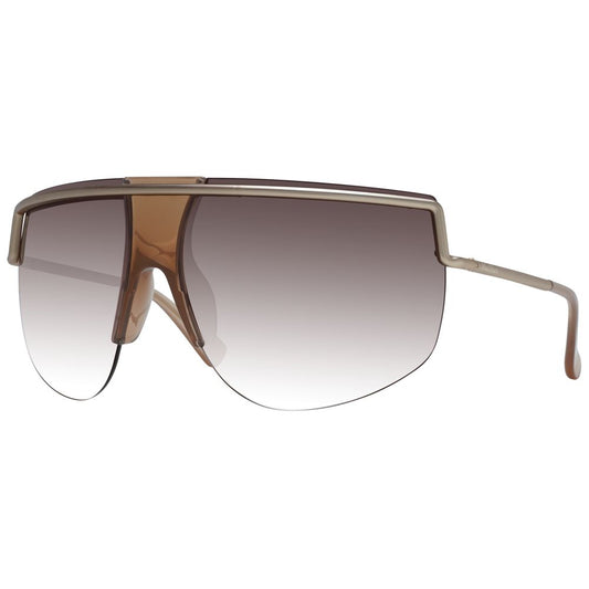 Max Mara Women’s Sunglasses – Gold Half-Rim Frame, Brown Gradient Lenses