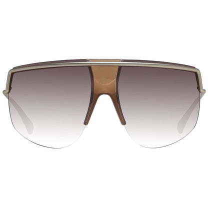 Max Mara Women’s Sunglasses – Gold Half-Rim Frame with Brown Gradient Lenses, 70mm