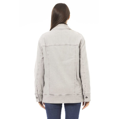  - Gray Cotton Women Jacket