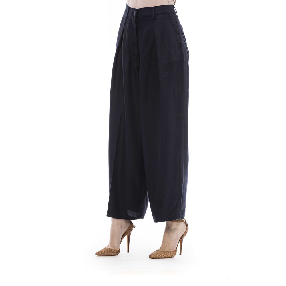  - Black Cotton Women Pant