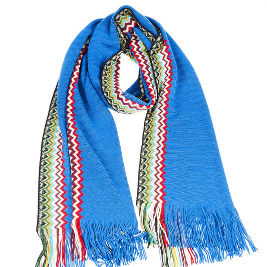 Blue Wool Men Scarf - The Luxe Alliance