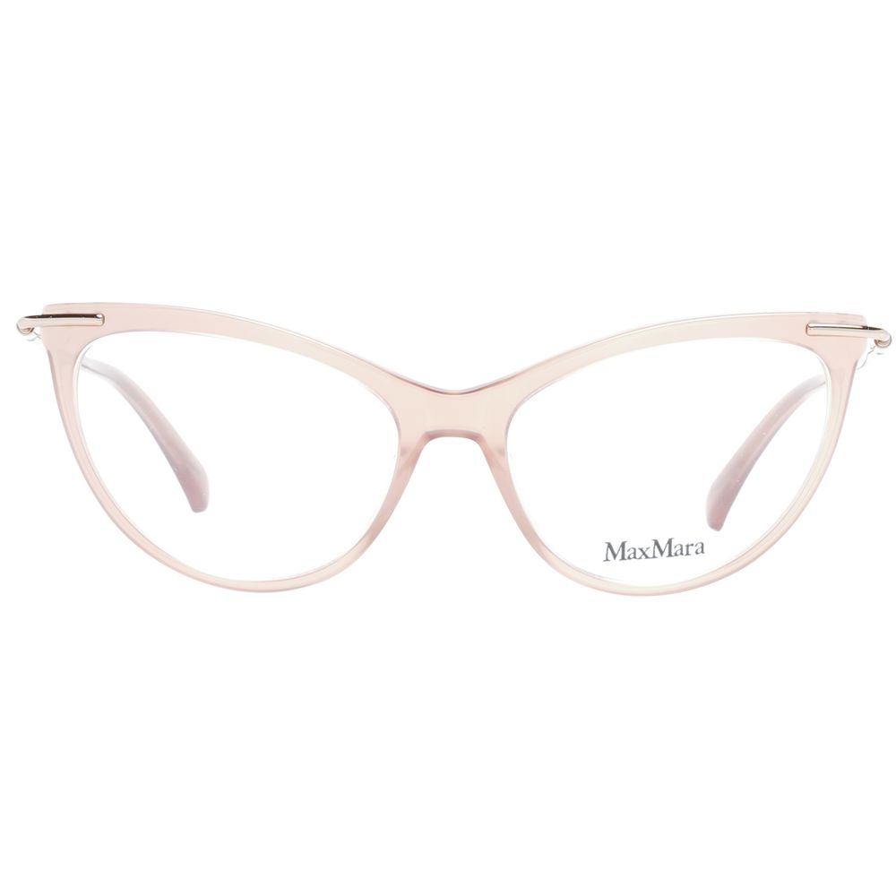 Max Mara Women's Optical Frames – Beige Cat Eye Design