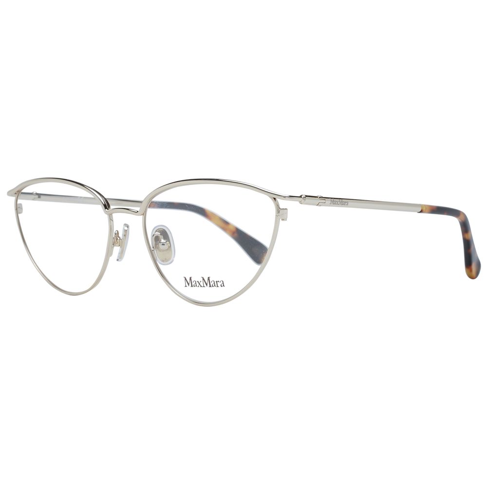 Max Mara Women's Gold Metal Glasses – Cat Eye Frames, 54mm