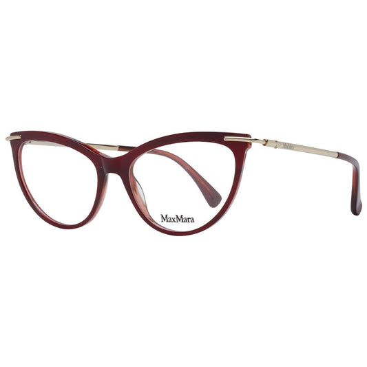 Max Mara Women’s Optical Frames – Burgundy Cat Eye Design, 53mm