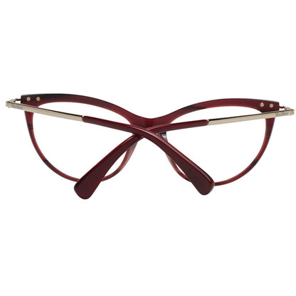Max Mara Women’s Optical Frames – Burgundy Cat Eye Design, 53mm