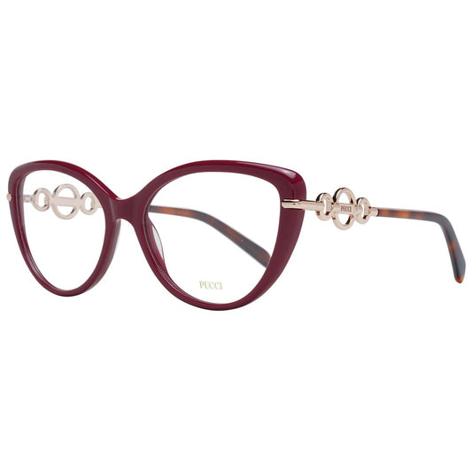 Emilio Pucci Women's Optical Frames – Red Cat Eye Style, 56mm