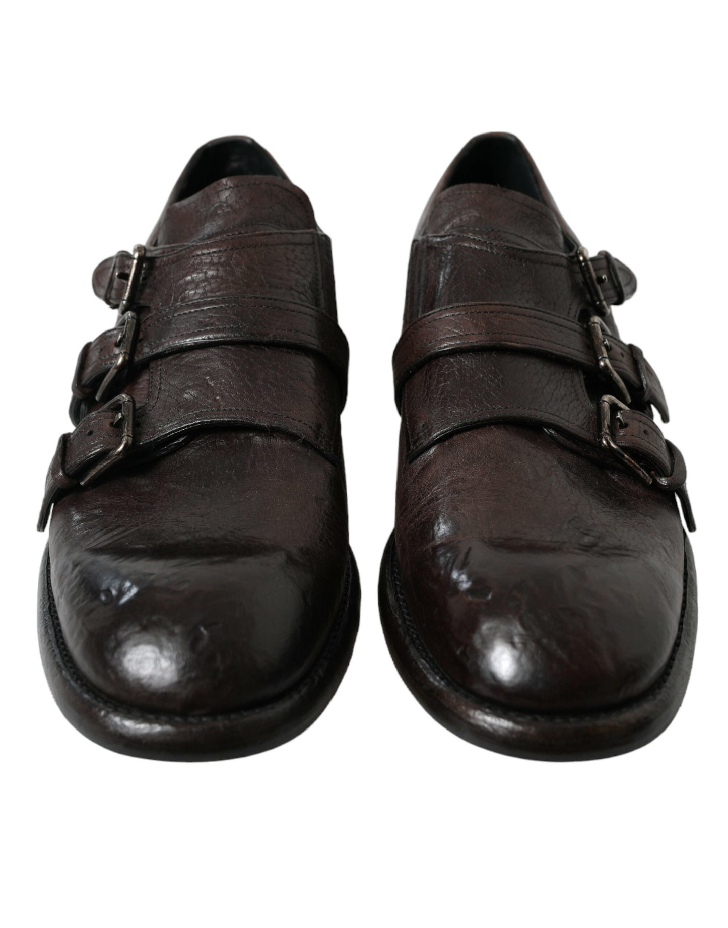  - Elegant Triple Buckle Leather Dress Shoes