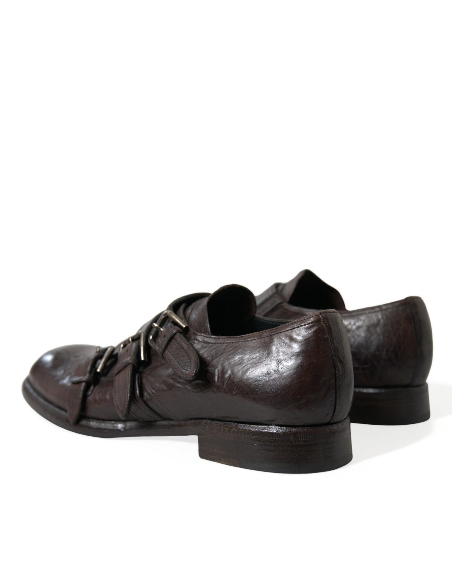  - Elegant Triple Buckle Leather Dress Shoes