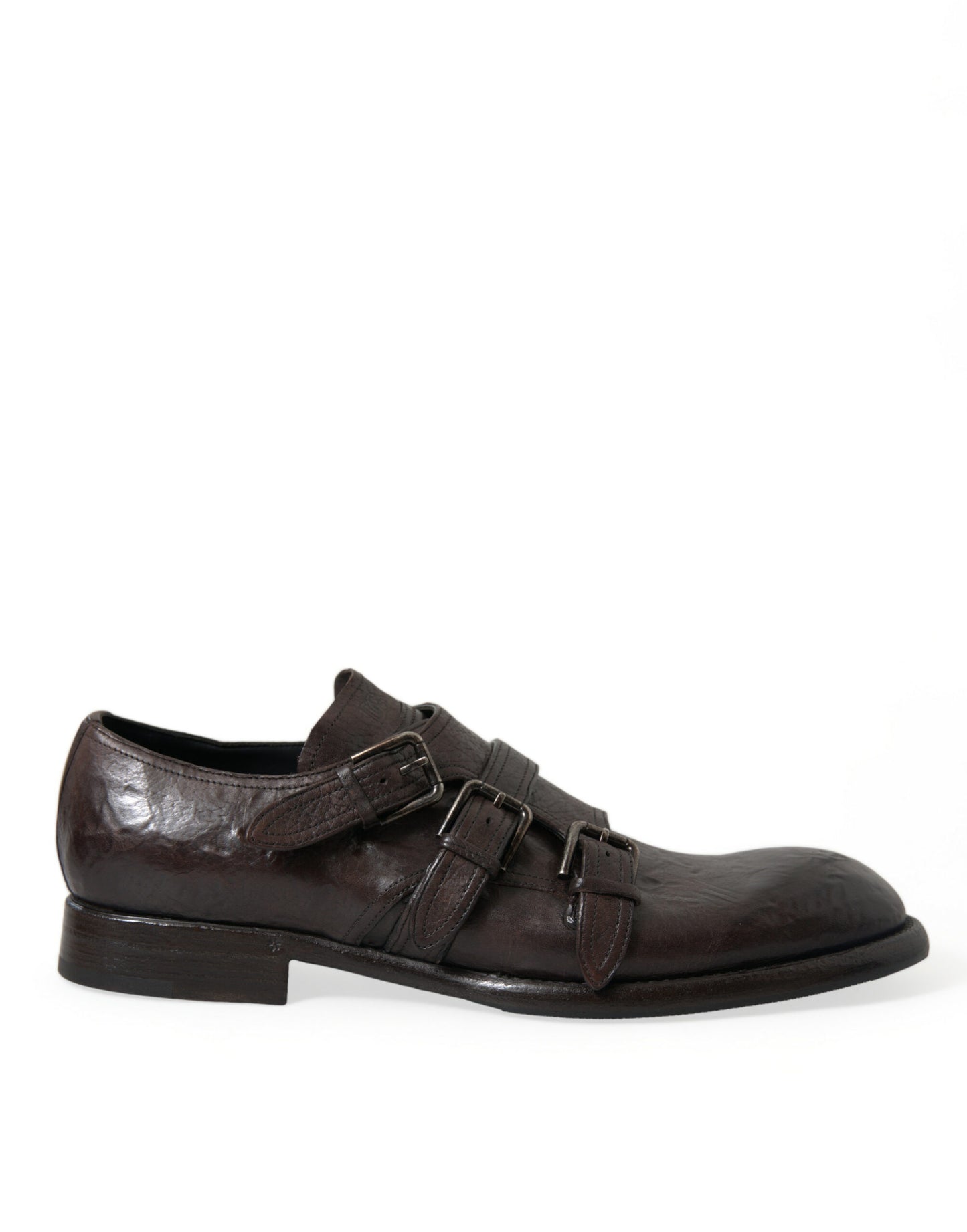  - Elegant Triple Buckle Leather Dress Shoes