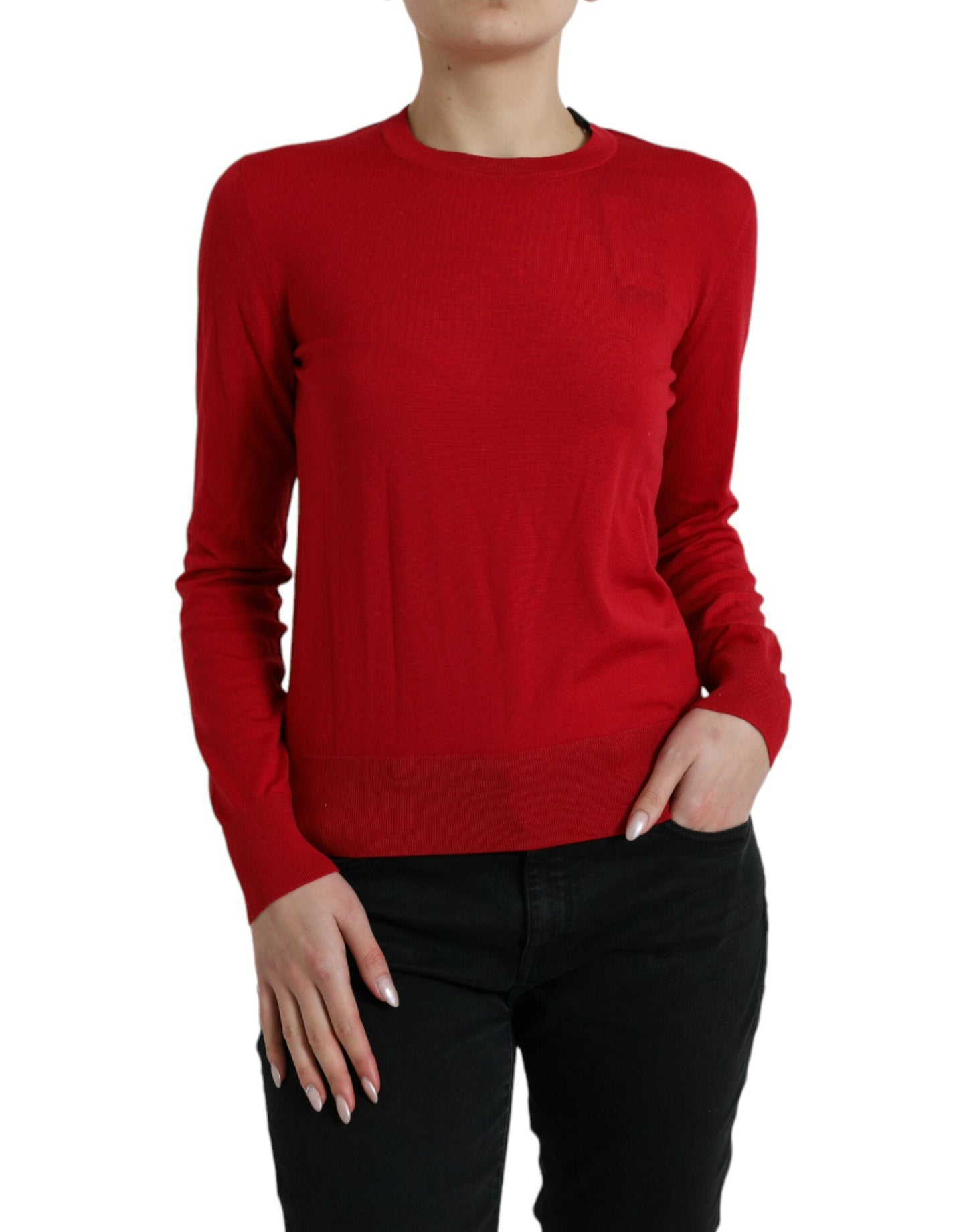  - Radiant Red Wool Pullover Sweater