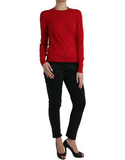  - Radiant Red Wool Pullover Sweater