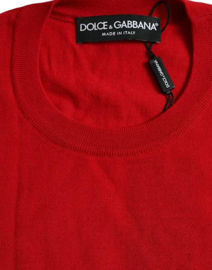  - Radiant Red Wool Pullover Sweater