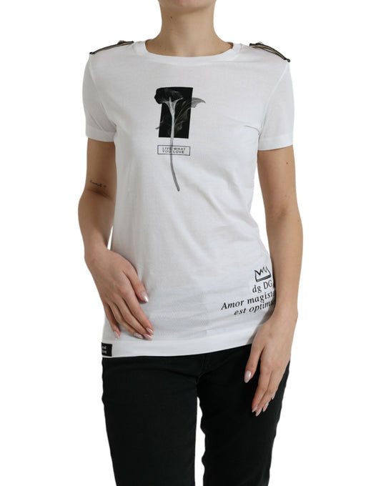  - Elegant Monochrome Crew Neck T-Shirt