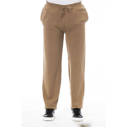  - Beige Linen Men Trouser