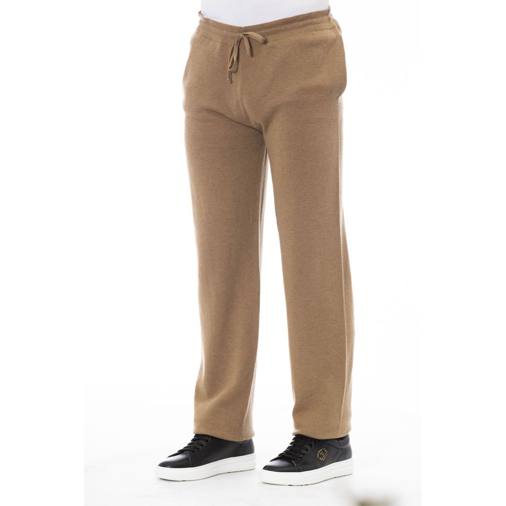  - Beige Linen Men Trouser