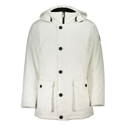  - White Polyamide Men Jacket