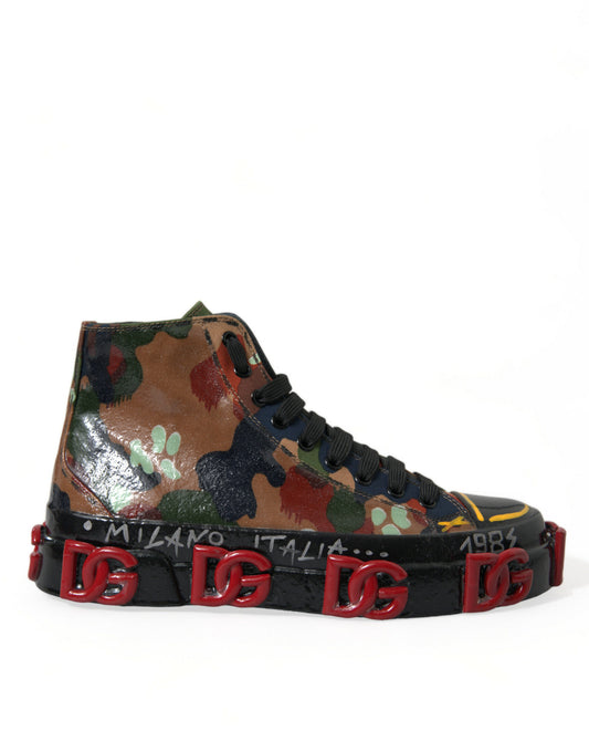  - Multicolor High-Top Sneakers with Luxe Appeal