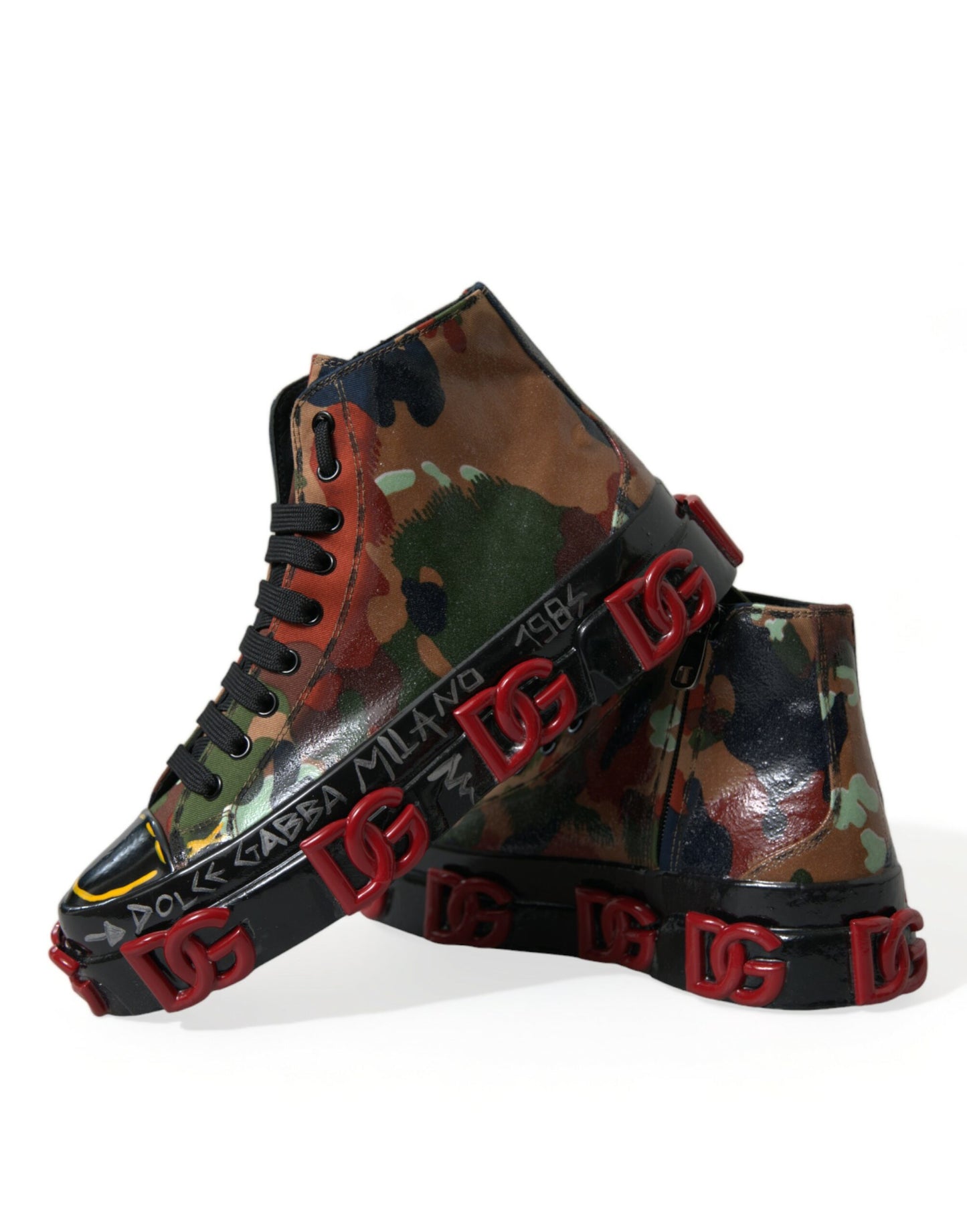  - Multicolor High-Top Sneakers with Luxe Appeal